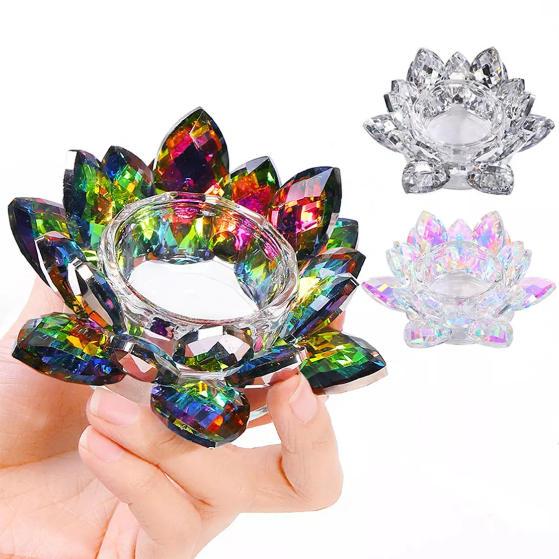 VASITO CON TAPA FORMA DE FLOR GRANDE