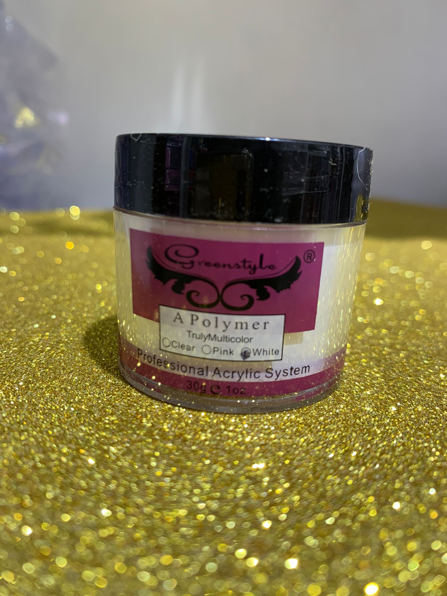 POLVO ACRILICO GREENSTYLE 30G TRANSPARENTE - Imagen 5