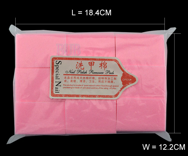 Toallitas duraderas para manicura, sin pelusa, de algodón, 100% quitaesmalte de uñas de Gel