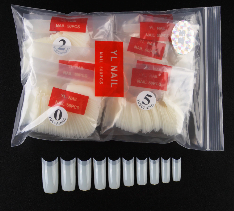 Tips de uñas bolsas de 500 unidades NATURAL