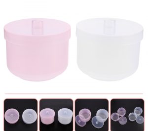 Caja esterilizadora de 1 uds recipiente para pulir uñas bandeja de limpieza