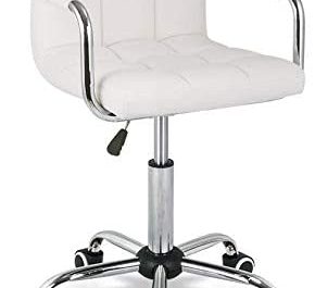 SILLA ESTETICA AJUSTABLE CON BRAZO BLANCO