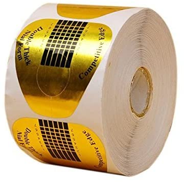 Moldes Guías Pegatinas Formas Para Manicura Uñas 500pcs (TRIANGULO Dorado) - Imagen 3