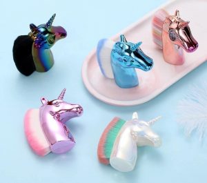 Brocha Cepillo Unicornio Quita Polvo Para Uñas Maquillaje