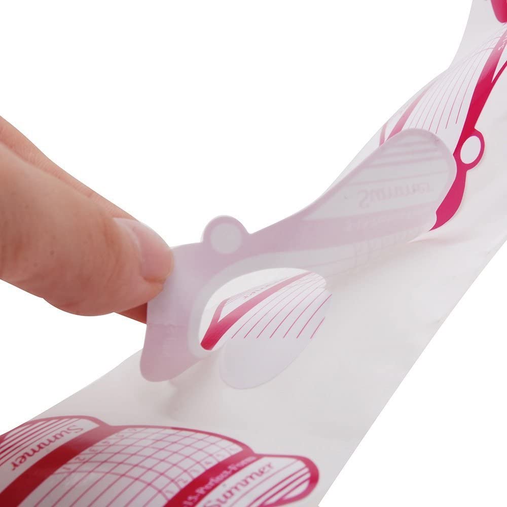 Moldes Guías Pegatinas Formas Para Manicura Uñas Tips Extenciones 500pcs (Mariposa) - Imagen 3