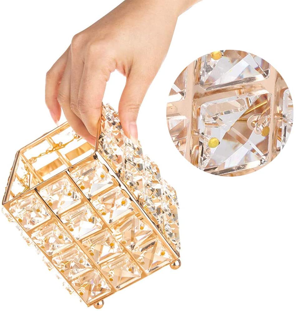 Organizador de pinceles limas brochas cuadrado dorado - Imagen 11