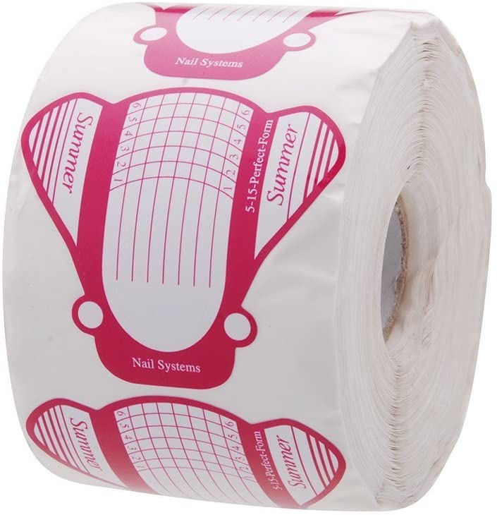 Moldes Guías Pegatinas Formas Para Manicura Uñas Tips Extenciones 500pcs (Mariposa) - Imagen 4