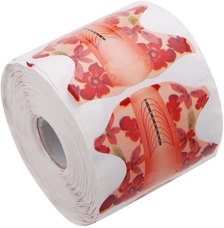 300 Moldes Autoadhesivos para Manicura Naranja