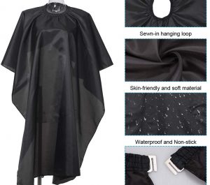 Capa de corte peluquería negro simple