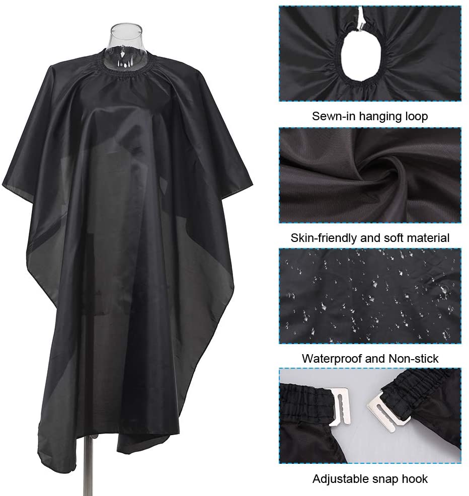 Capa de corte peluquería negro simple