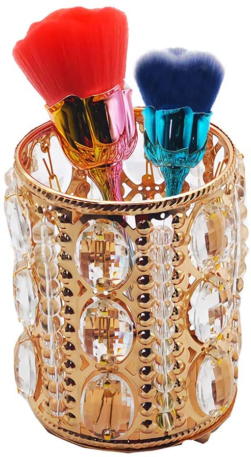 Organizador de lima pincel brocha bolita redondo dorado