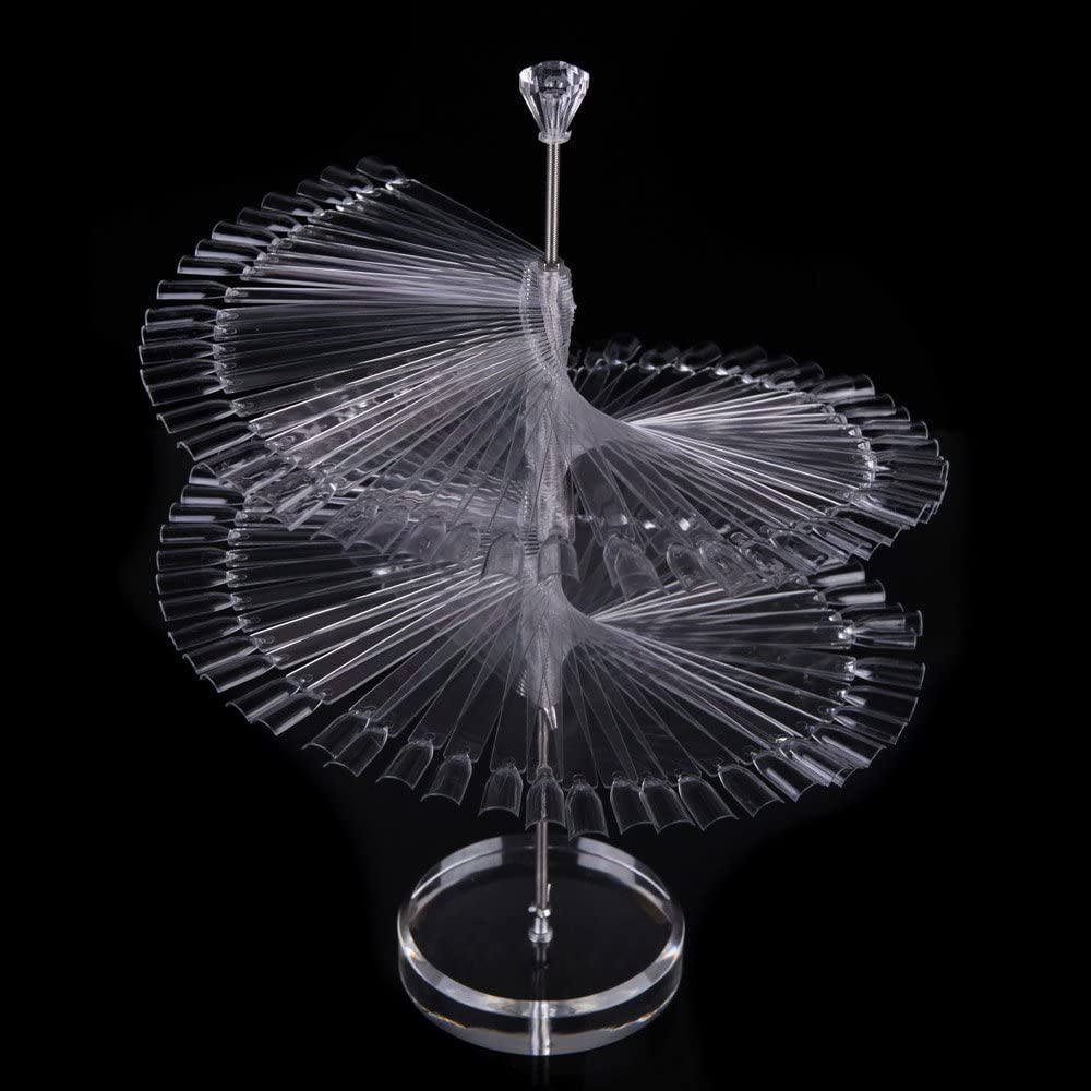 Muestrario uñas,120 piezas con círculo de hierro transparente