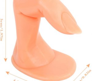 Punta del Dedo Falso Manos y Dedos para Practicar Dedo de Práctica de Manicura para Entrenamiento de Decoración Uñas Decoración (Color de Piel)