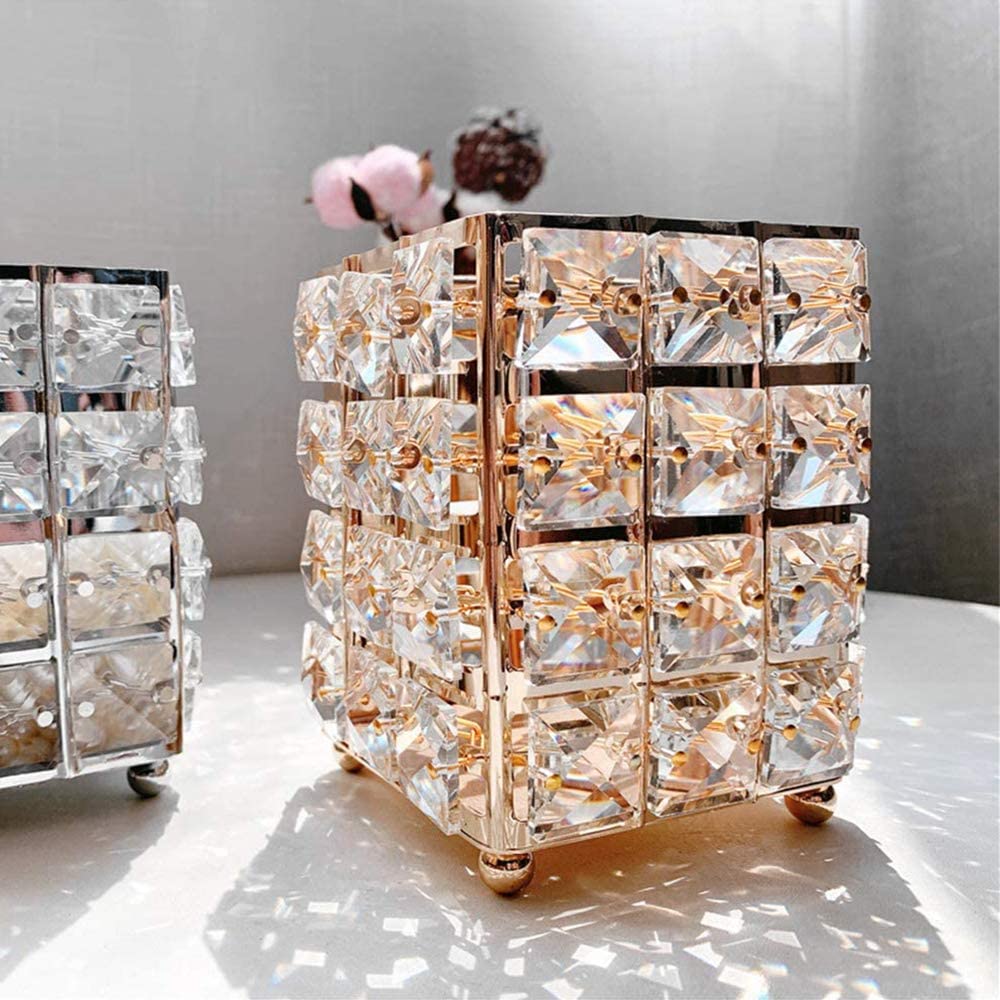 Organizador de pinceles limas brochas cuadrado dorado - Imagen 3