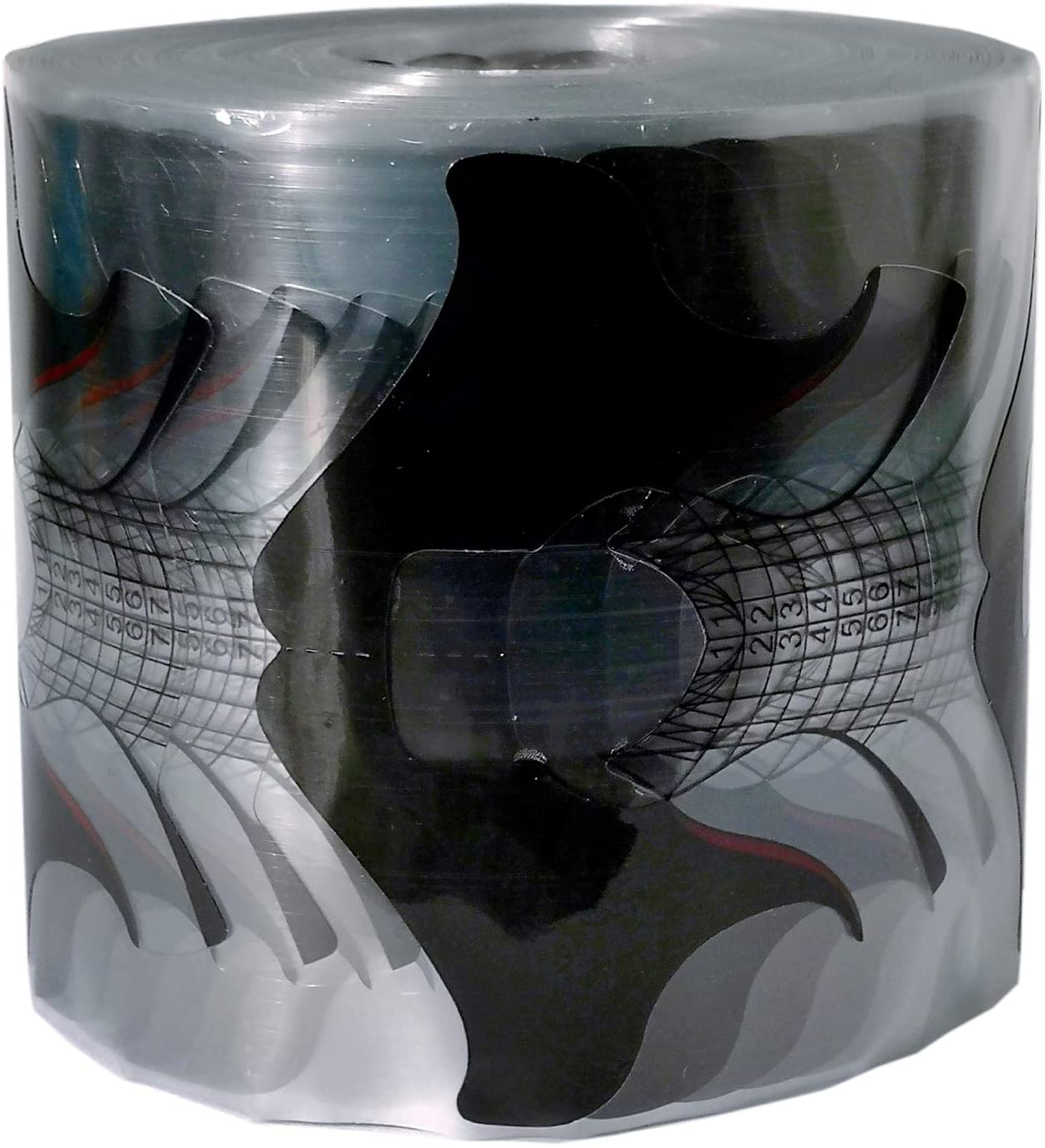 300 moldes de uñas en forma de mariposa autoadhesivos transparente negro