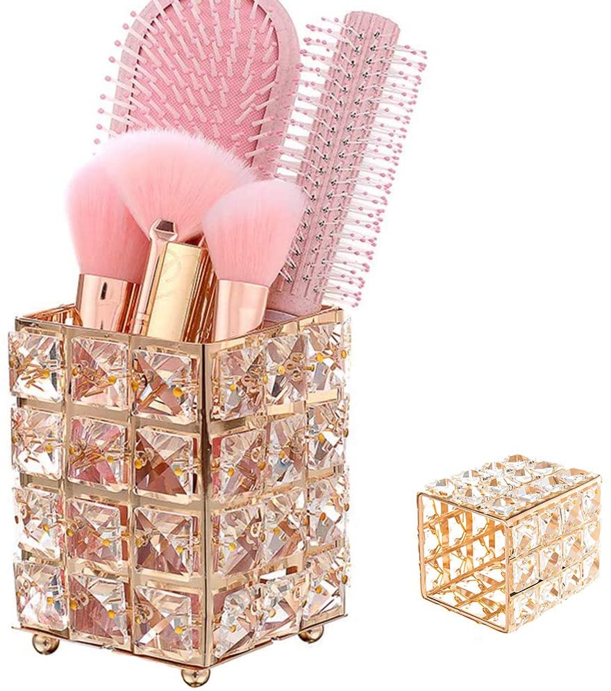 Organizador de pinceles limas brochas cuadrado dorado - Imagen 8