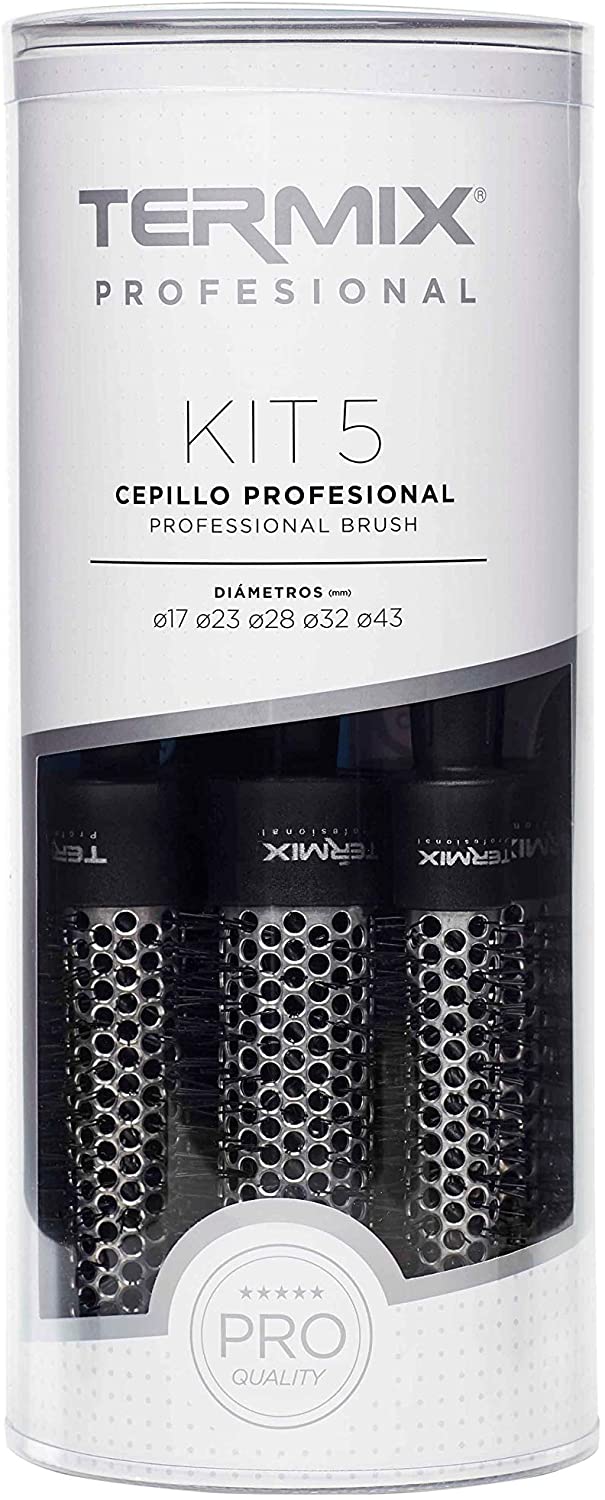 Termix profesional -Pack de 5 cepillos de pelo térmico redondo con tubo de aluminio que prmite reducir el tiempo de secado - Imagen 4