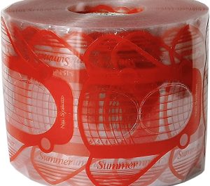 500 moldes de uñas en forma de mariposa autoadhesivos transparente rojo