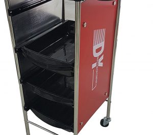 Carros de Peluqueria con Ruedas Profesional para Peluquería, Barbería, Perfumería, Cosméticos, Tienda de Tatuaje, Manicura y Pedicura ROJO