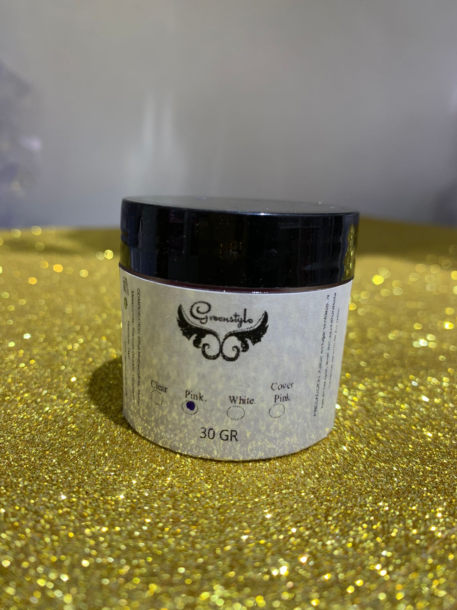 POLVO ACRILICO GREENSTYLE 30G TRANSPARENTE - Imagen 4