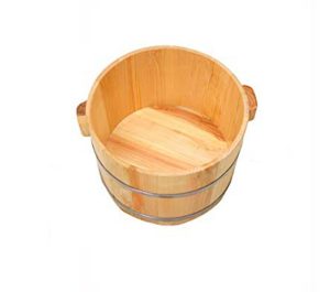 24CM x 36CM CUBO DE MADERA PARA BANO DE PIES