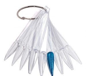 Muestrario palo con aro transparente 50 pcs pico