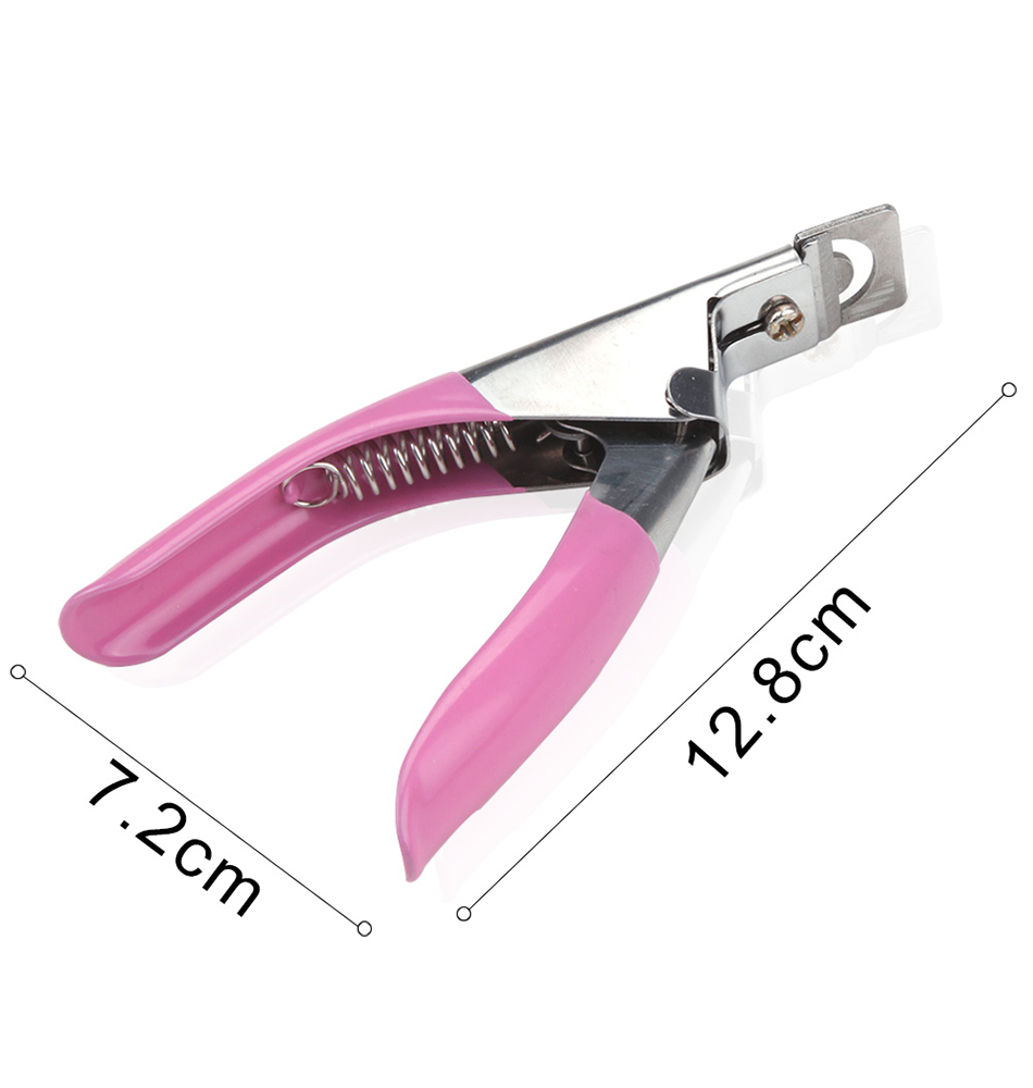 Cortatips cortaúñas para uñas acrílicas cortador de manicura guillotina postizas ROSA - Imagen 2