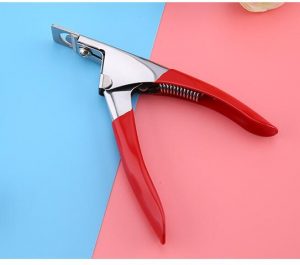Cortatips cortaúñas para uñas acrílicas cortador de manicura guillotina postizas ROJO