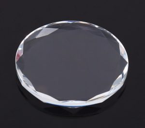 Cristal para pegamento de pestañas redondo