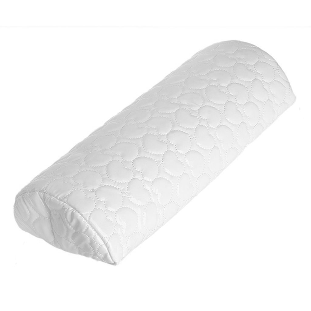 Cojín para manicura polipiel, reposabrazos de manos, cojín de almohada, soporte de cuero PU BLANCO