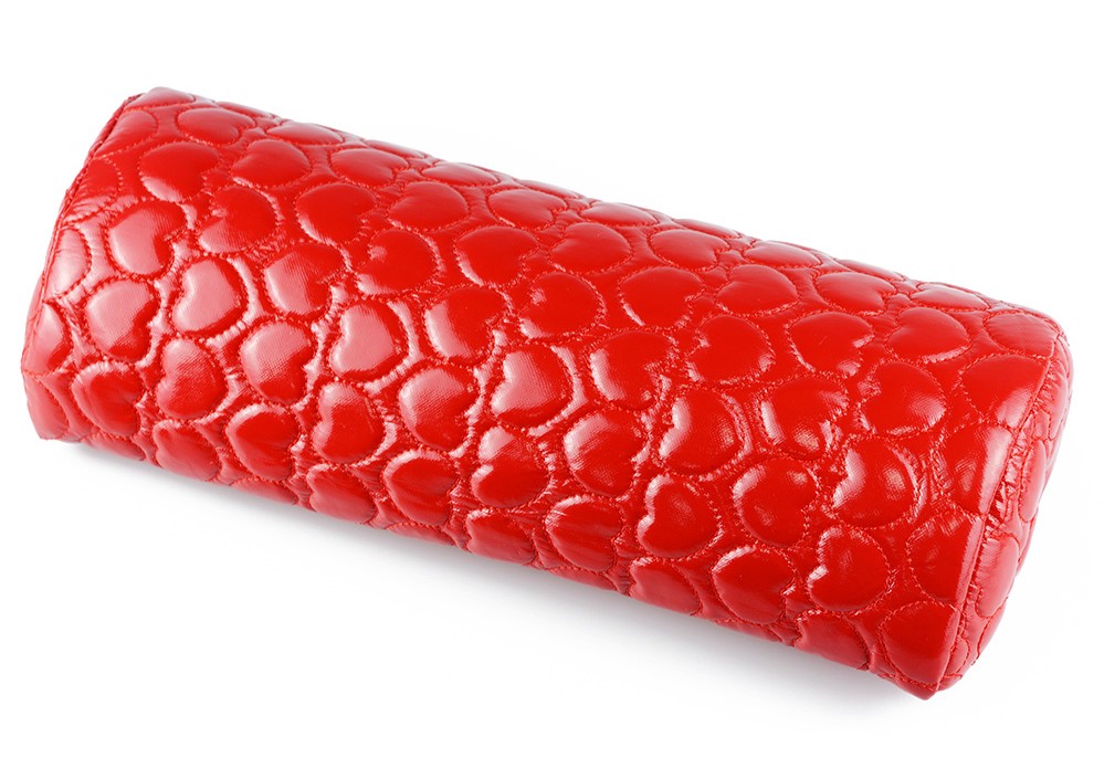 Cojín para manicura polipiel, reposabrazos de manos, cojín de almohada, soporte de cuero PU ROJO - Imagen 2