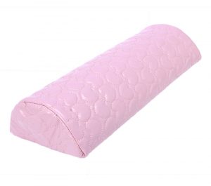 Cojín para manicura polipiel, reposabrazos de manos, cojín de almohada, soporte de cuero PU ROSA