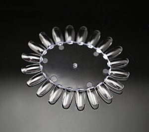 Muestrario ruleta 10pcs redondo transparente