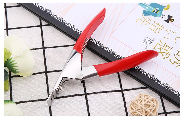 Cortatips cortaúñas para uñas acrílicas cortador de manicura guillotina postizas ROJO - Imagen 2
