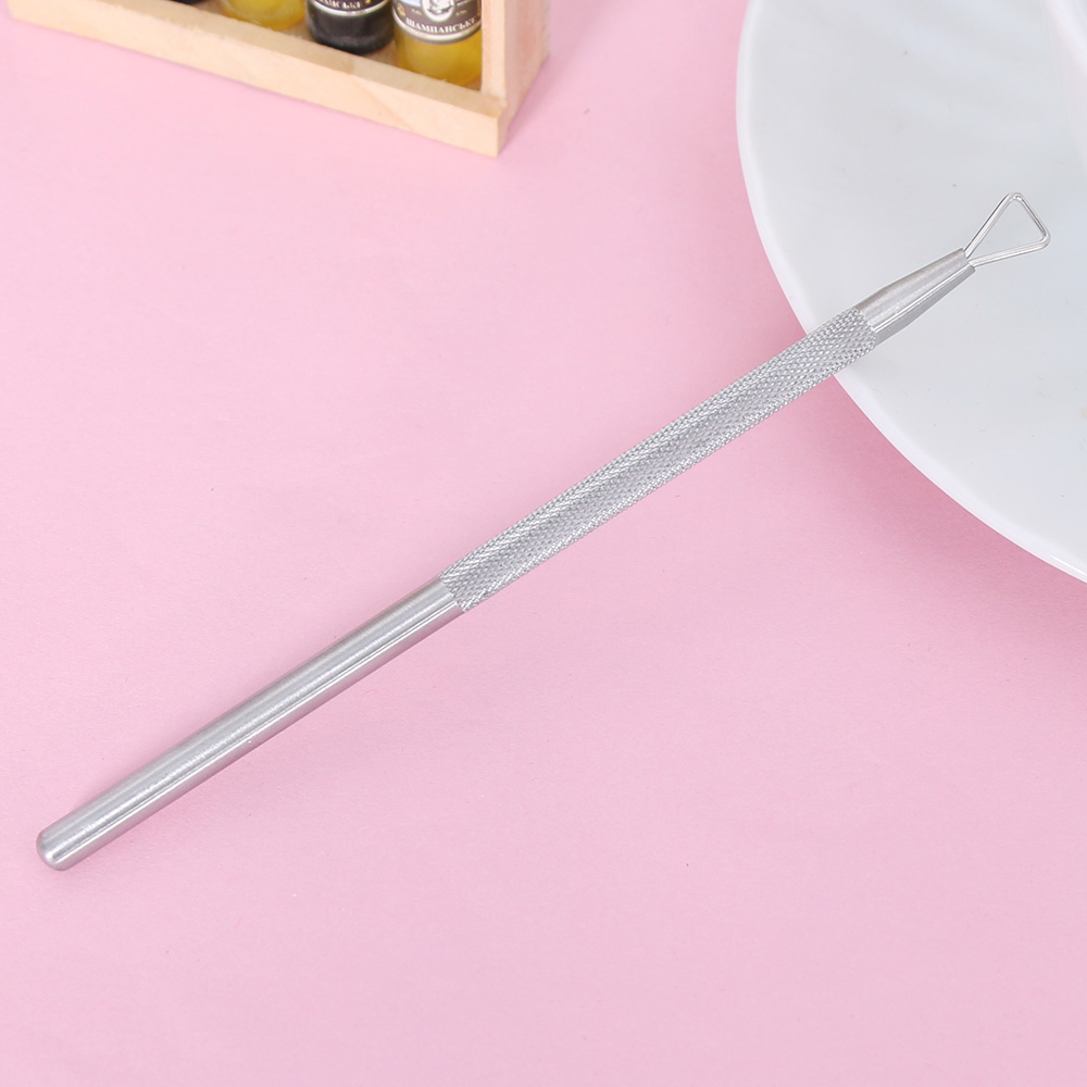 Empujador de cutícula Removedor de esmalte de uñas de Gel Uv de acero inoxidable herramientas de pedicura