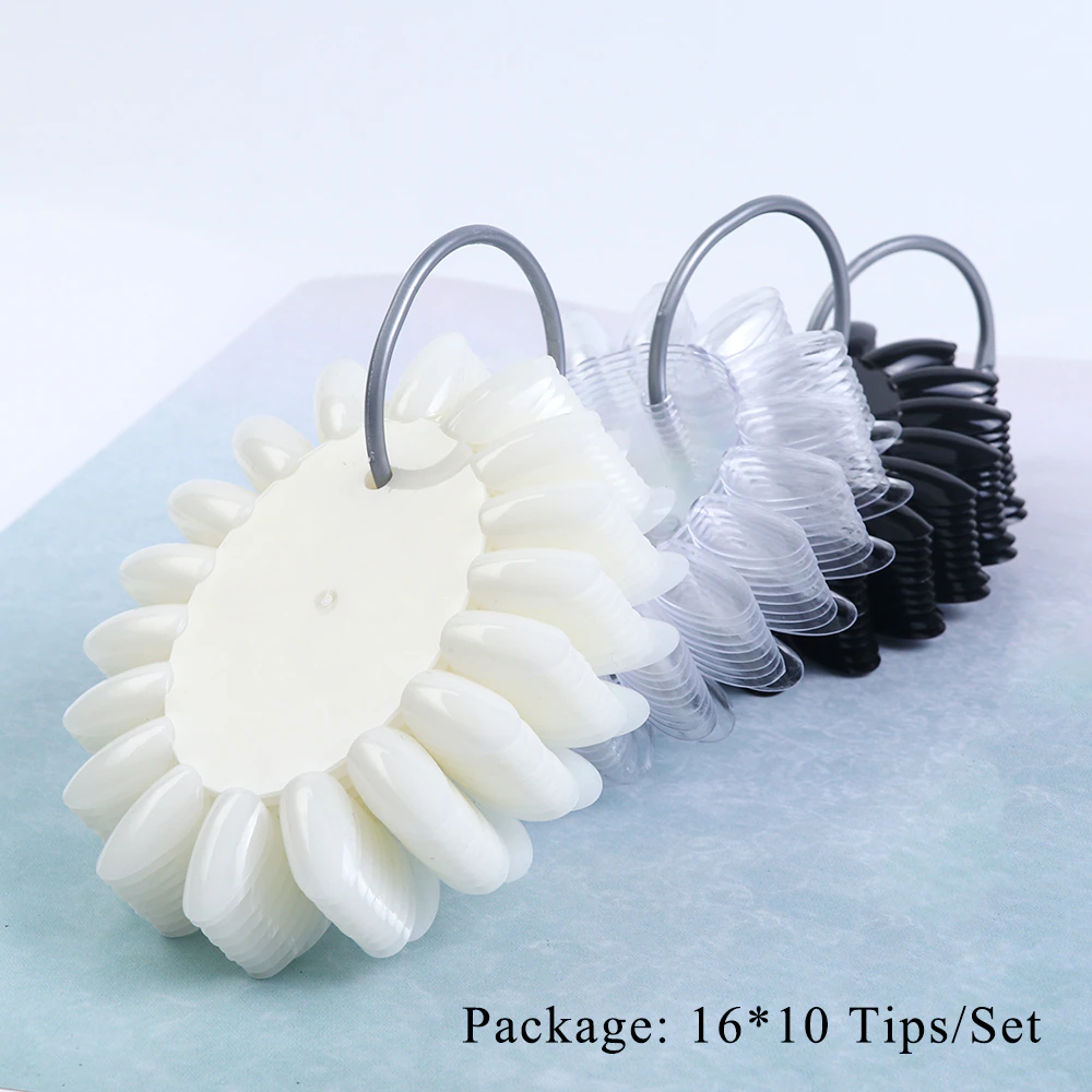 Juego de puntas de uñas postizas ovaladas 16colores por pcs 10pcs - Imagen 2