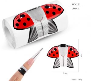 Moldes de uñas pegatinas insecto 500pcs love crazy