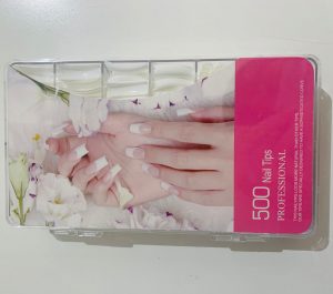 TIPS DE UÑAS EN CAJA DE 500PCS BLANCO