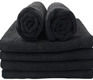 TOALLA PELUQUERIA ESTETICA MICROFIBRA NEGRA 1UNIDAD