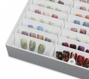 Caja de almacenamiento de uñas caja de exhibición para decoración de uñas