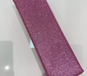 Almohada manicura purpurina rosa