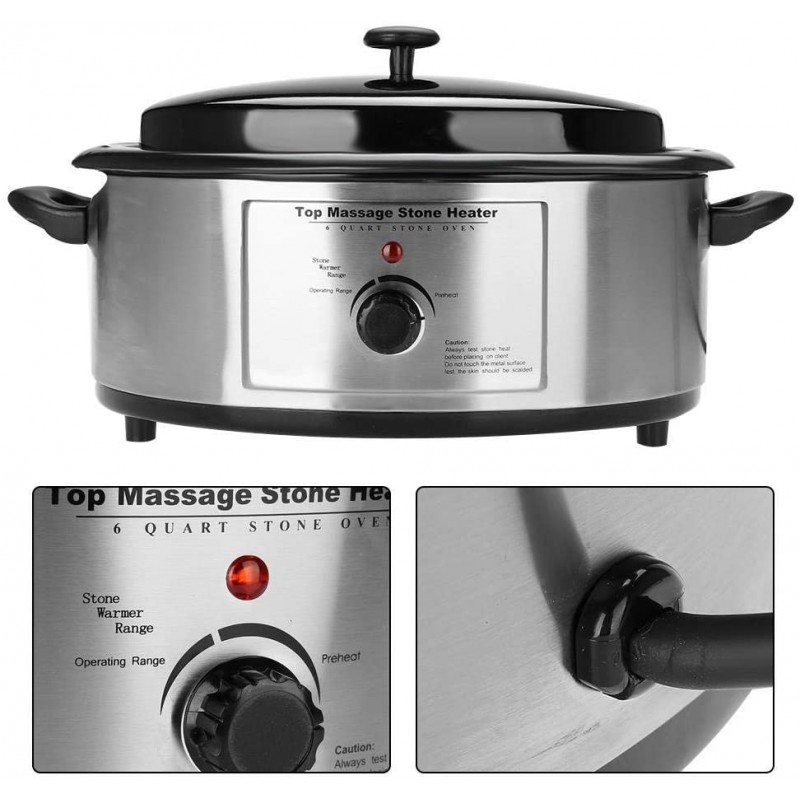 CALENTADOR DE PIEDRA CALIENTE DE 6 CUARTOS