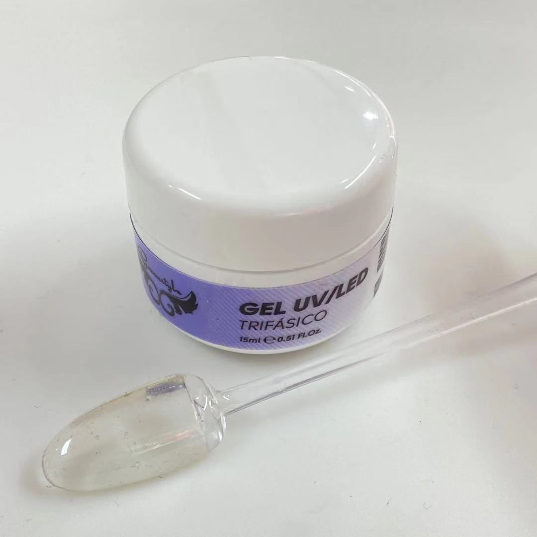 GEL CONSTRUCTOR UV TRANSPARENTE TRIFASICO GREENSTYLE 15ML - Imagen 2
