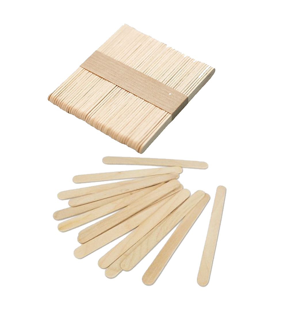 Paleta madera Depresores de madera pequeños114x10mm paq. 50 unidades