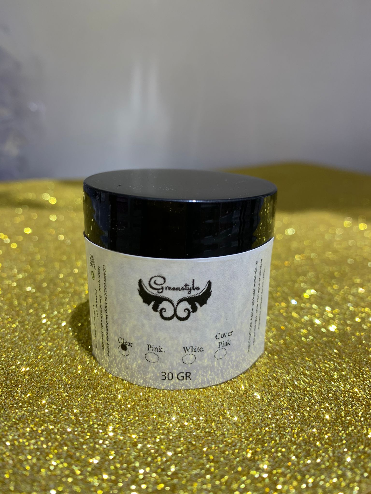 POLVO ACRILICO GREENSTYLE 30G TRANSPARENTE