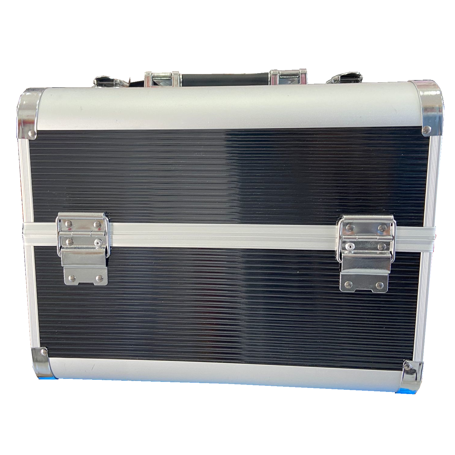 Maletin para Maquillaje Caja estetica portatil raya polipiel negro