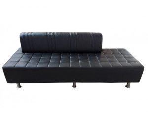 SILLON DE ESPERA EN NEGRO CON RESPALDO