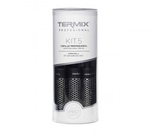 Termix profesional -Pack de 5 cepillos de pelo térmico redondo con tubo de aluminio que prmite reducir el tiempo de secado
