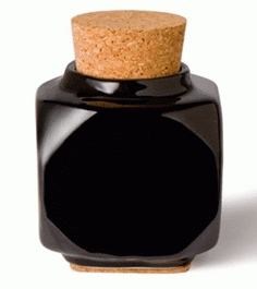 Vasito Cerámica porcelana con tapa Negro